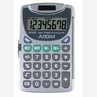AURORA POCKET CALCULATOR HC220 SILVER