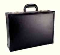 Briefcase Expander Bond Leather Blk 2253
