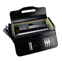 Pilots Case Bonded Leather Black 2271