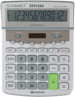 Q-Connect Dual Desktop Calc 12Digit