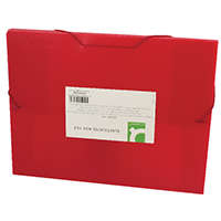 Q-Connect Elasticated BoxFile Red