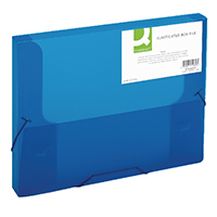 Q-Connect Elasticated BoxFile Blue