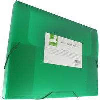 Q-Connect Elasticated BoxFile Green