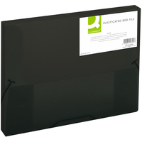 Q-Connect Elasticated BoxFile Black
