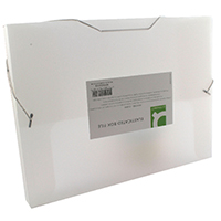 Q-Connect Elasticated BoxFile Clear