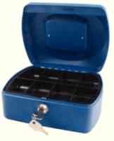 Q-Connect 8in CashBox Blue