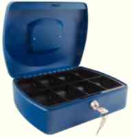 Q-Connect 10in CashBox Blue
