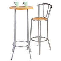 Sirius High Barstool Silver Frme Beech