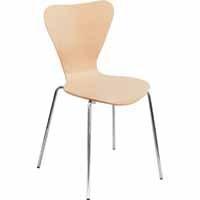Carina Picasso Wooden Chair Beech/Silver