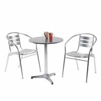 Carina Aluminium Table 600 Dia Silver