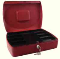 Q-Connect Cash Box 12 inch Red