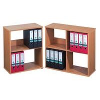 Sirius 800mm Desk High Bookcase Oak
