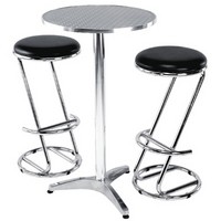 Carina Bar Stool Black/Silver