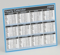 Year To View Calendar 257x210mm 2009