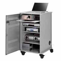 Nobo Multi-Media Cabinet Grey/Silver