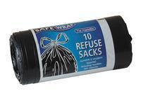 Refuse Sacks Roll 10 Pk4 Tie Blk 0447