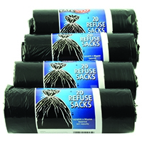 Refuse Sacks Roll 20 Pk4 Std Blk 0446