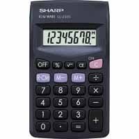 Sharp ELM233SBBK Pkt Electronic Calc Blk