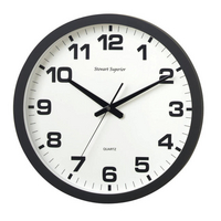Plastic Wall Clock 406mm Black 851C