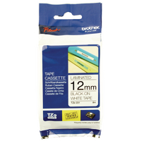 Original Brother PTouch Tape Black On White TZ231