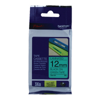 Original Brother PTouch Tape Black on Green TZ731
