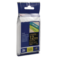 Original Brother PTouch Tape Gold on Black TZ334
