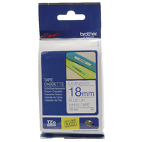 Original Brother PTouch Tape Blue on White TZ243