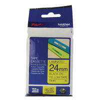 Original Brother PTouch Tape Black on Yellow TZ651