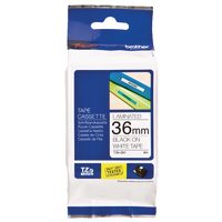 Original Brother PTouch Tape Black on White TZ261