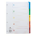 A4 Dividers 1-10 with Multi-Colour Tabs