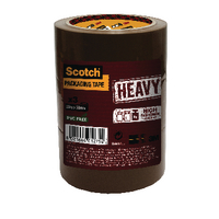 Scotch Packaging Tape Heavy Brown 50mm x 66m (Pack 3) 7100303336