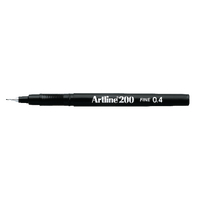 Artline 200 Pens Black Pk12