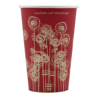 Vending Cup Red Swirl 9Oz Pk1000