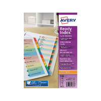 Avery Readyindex Mylar 1-10 Punched
