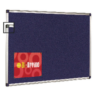 Bi-Office Aluminium Trim Felt Notice Board 1800x1200mm Blue FA27FA2743170
