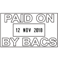 Colop 38 Date Stamp Paid on by BACS