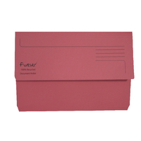 FOREVER Exacompta Forever Document Wallet Manilla Foolscap Half Flap 300gsm Pink (Pack 25) - 211/5002Z