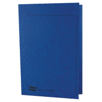 EUROPA Square Cut Folder Pressboard A4 265gsm Blue (Pack 50) - 4825Z