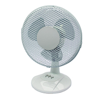 Q-Connect 9 Inch Desk Fan White