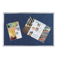 Q-Connect Aluminium Frame Felt Noticeboard with Fixing Kit 900x600mm Blue 9700028