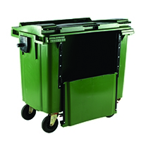 Wheelie Bin with Drop Down Front 1100 Litre Green 377975