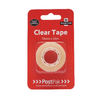 Postpak Clear Sticky Tape 33m Pk12