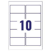 Avery Slf Adhes Badge Wht Pk200