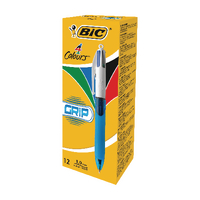 Bic 4 Colours Comfrt Grip Ball Pen Pk12