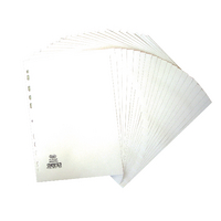 Elba 20-Part Divider 160gsm A4 White
