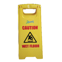 Folding Caution Wet Floor Cleaning Sign