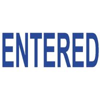 Colop Green Line Word Stamp ENTERED Blue