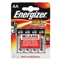 Energizer MAX E91 AA Batteries Pk4