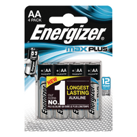Energizer Max Plus AA Batteries Pk4