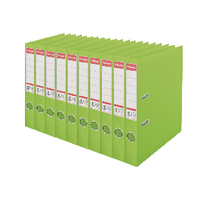 Esselte 50mm Lever Arch A4 Green Pk10